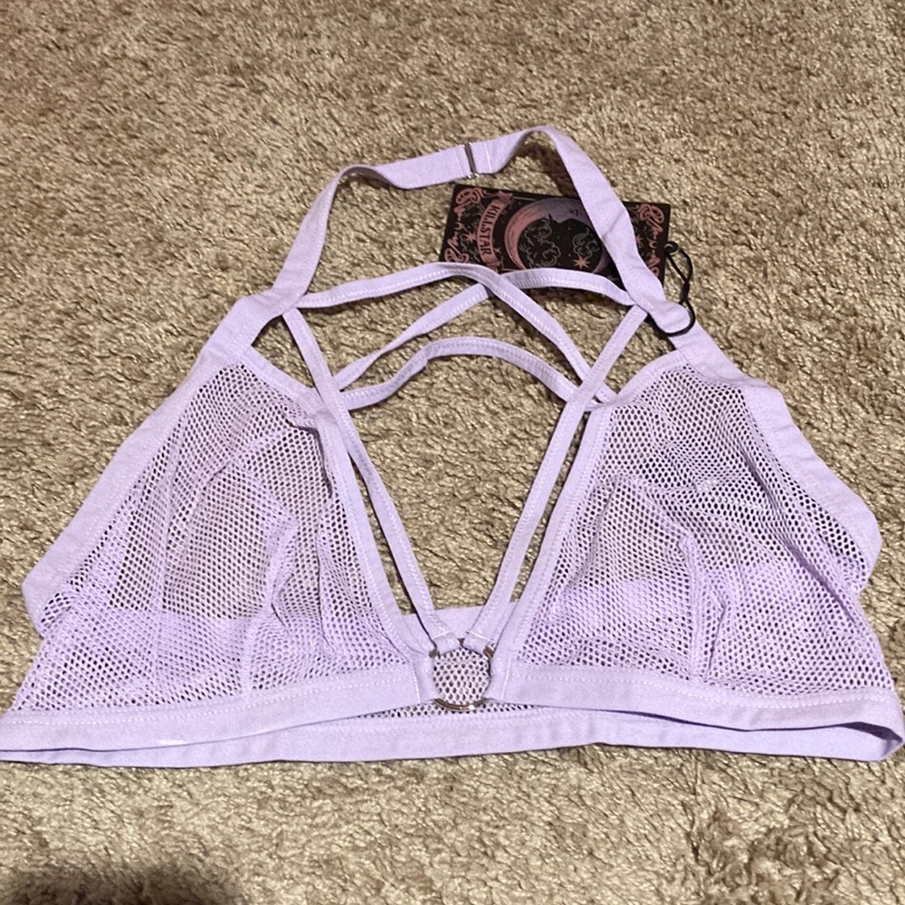 Lilac Possess Me Fishnet Bralet